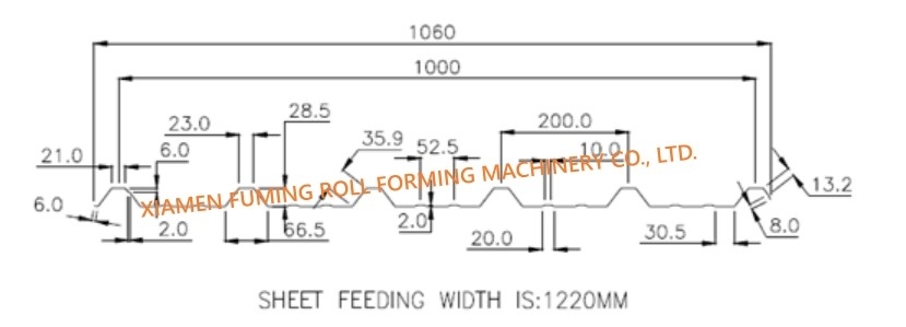 Safe 7.5KW Roof Panel Roll Forming Machine Precise Cutting Length